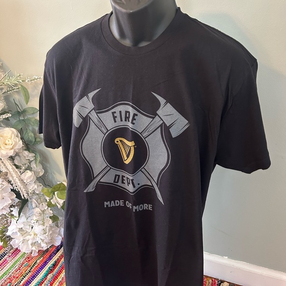 NEW Guinness Fire Dept. Tee Shirt Made Of More Black Large - Picture 3 of 6